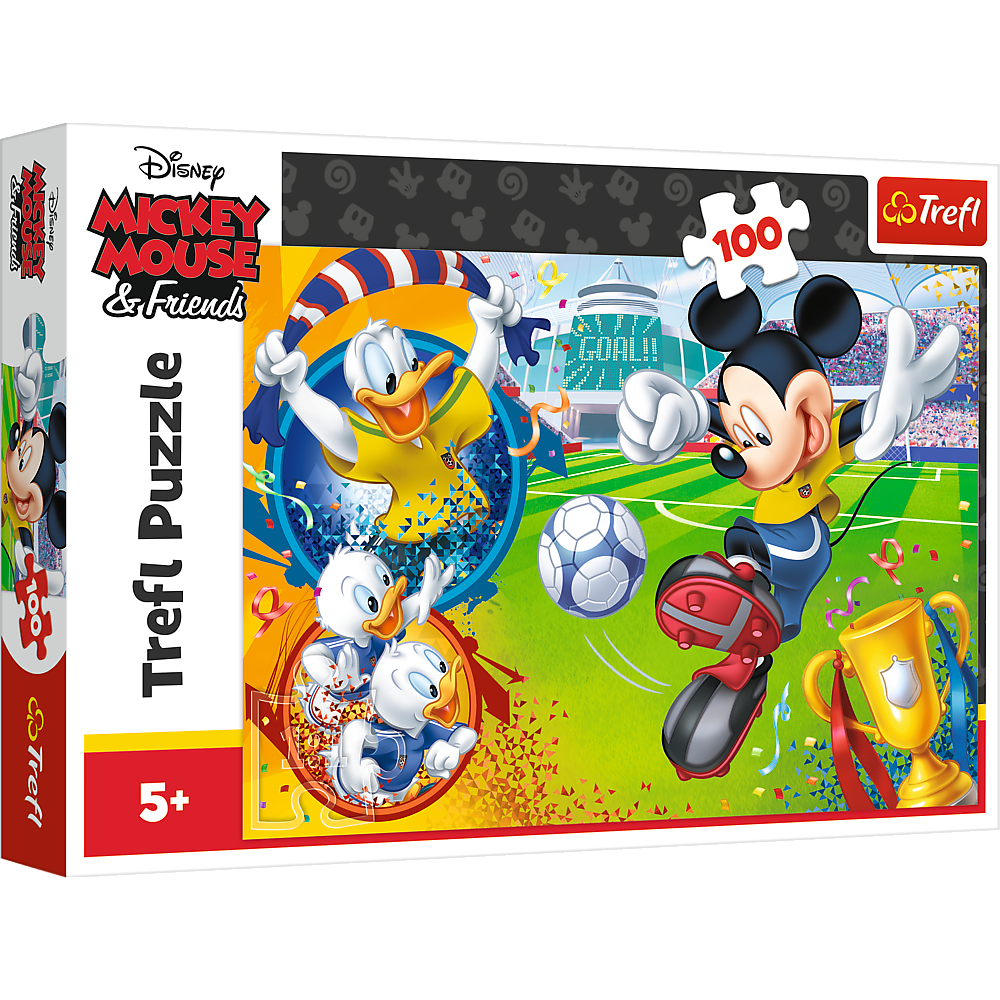 Puzzle Trefl Disney Mickey Mouse, Mickey pe terenul de sport 100 piese hubners.ro
