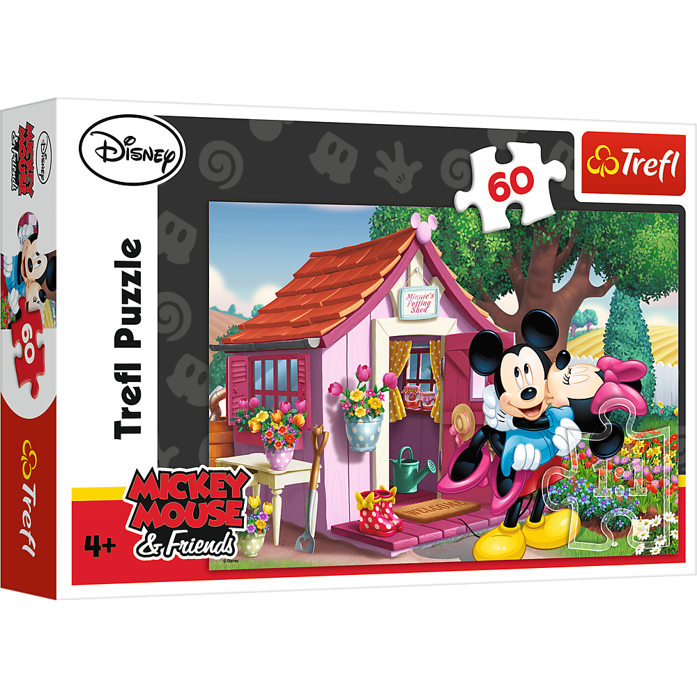 Puzzle Trefl Disney Mickey Mouse, Mickey si Minnie in gradina 60 piese hubners.ro