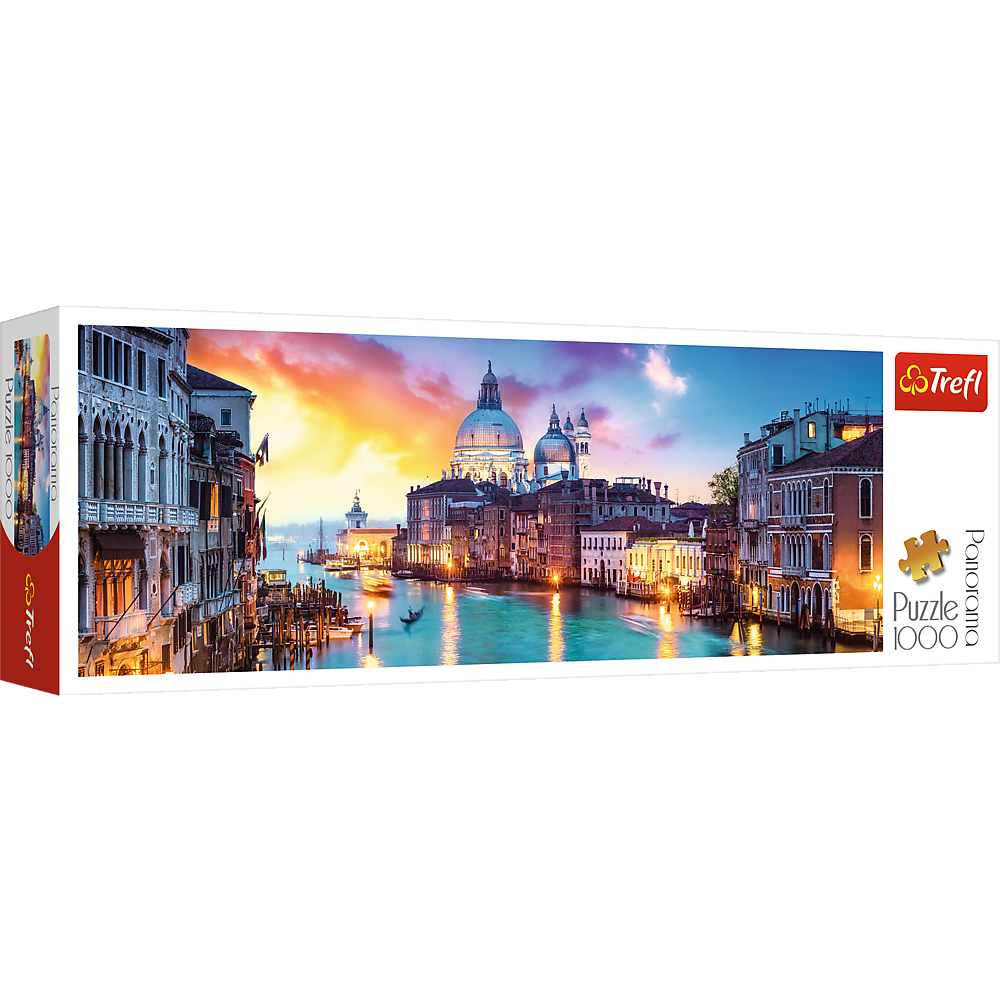 Puzzle Trefl Panorama, Canal Grande Venetia 1000 piese hubners.ro