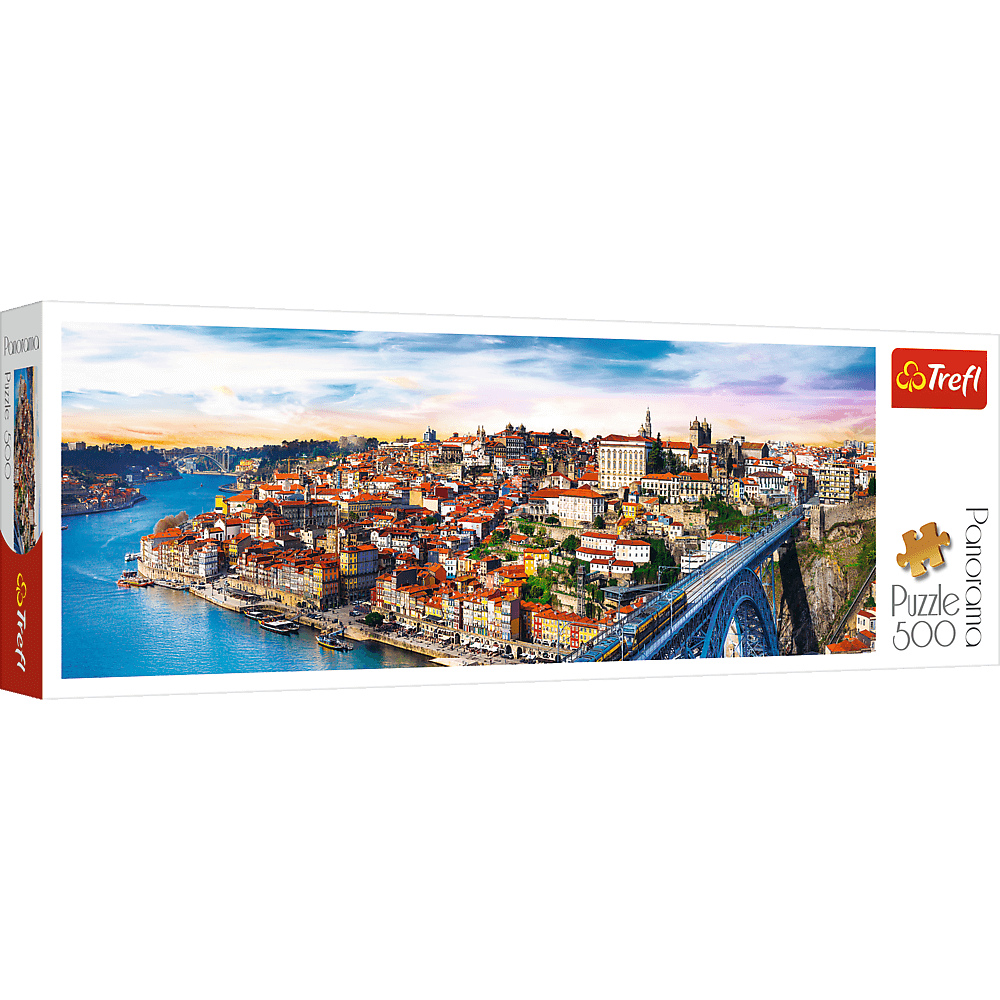 Puzzle Trefl Panorama, Orasul Porto Portugalia 500 piese hubners.ro