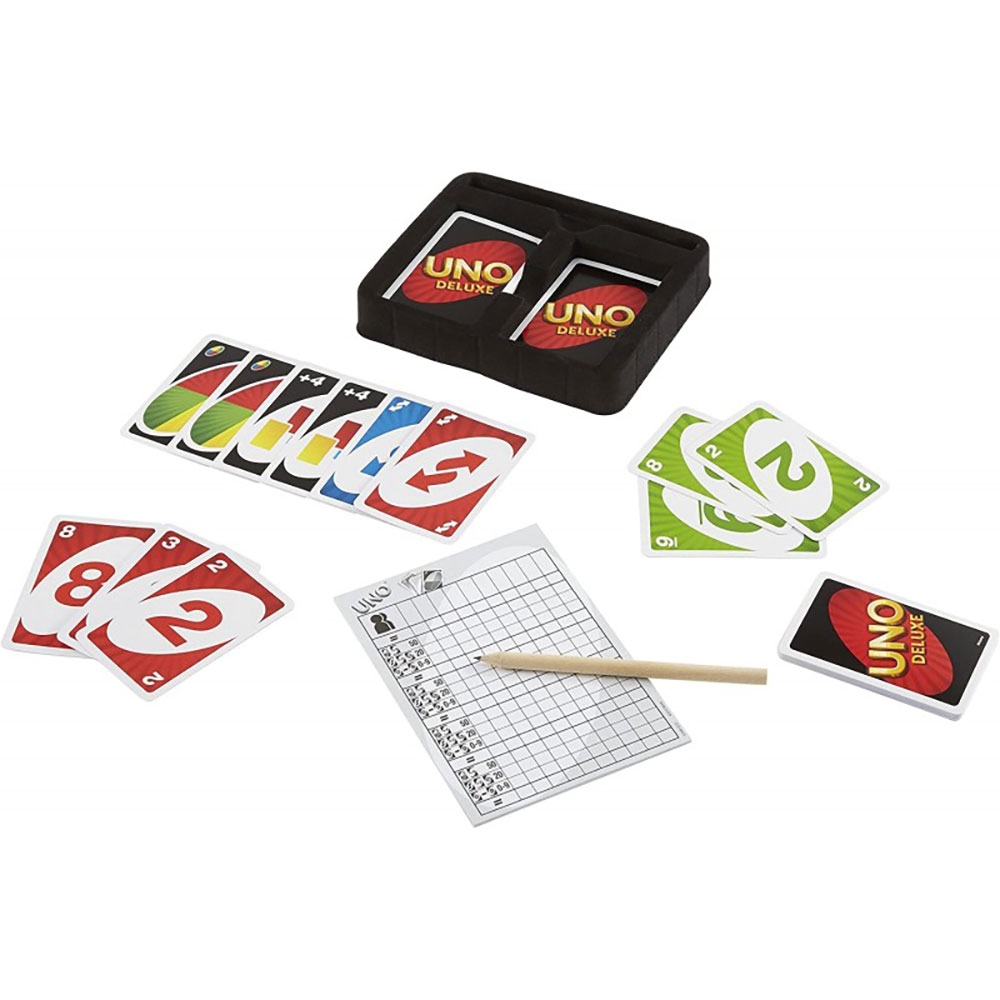 Joc De Carti Uno 14 Carti de joc Mattel Games Uno Deluxe