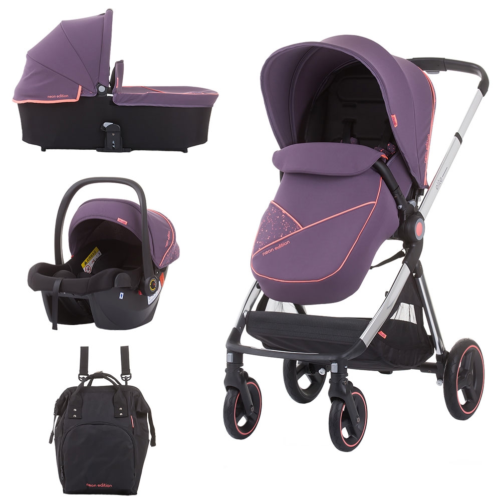 Carucior Chipolino Elite 3 in 1 lilac Carucioare