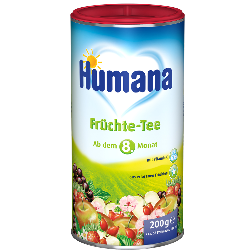 Ceai Humana cu gust de fructe de la 8 luni 200 g hubners.ro