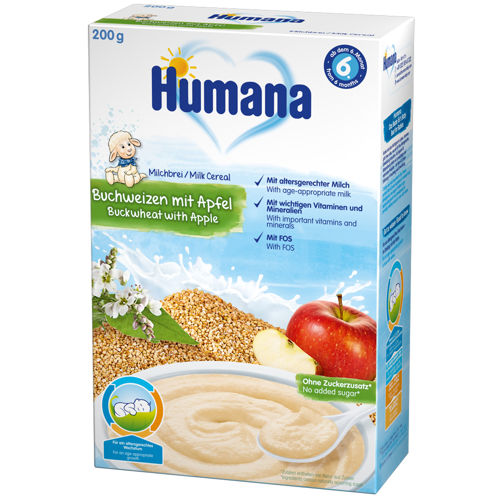 Cereale Humana cu gust de mar si hrisca de la 6 luni 200 g hubners.ro
