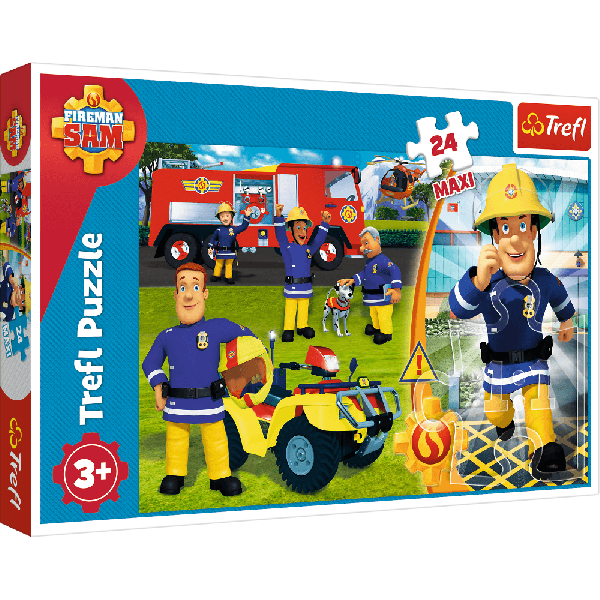 Puzzle Trefl Maxi Fireman Sam, Curajosul pompier Sam 24 piese