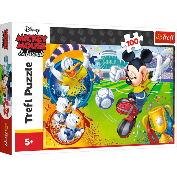 Puzzle Trefl Disney Mickey Mouse, Mickey pe terenul de sport 100 piese