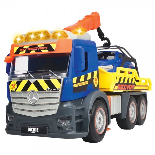 Camion de tractare Dickie Toys Mercedes Recovery cu masinuta