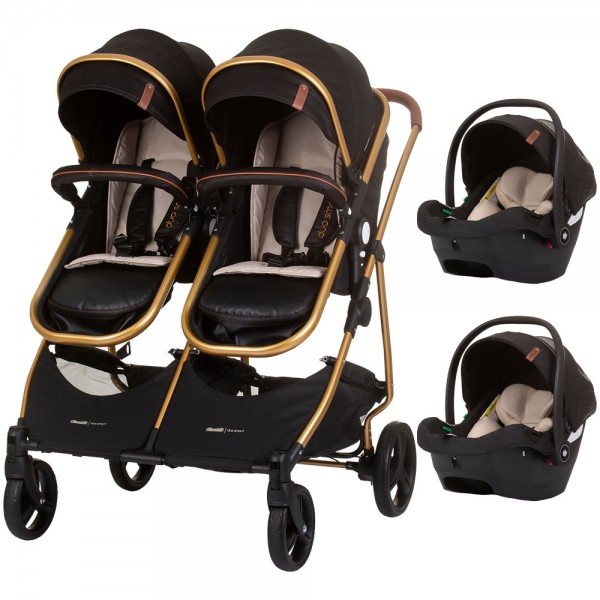 Carucior gemeni Chipolino Duo Smart 3 in 1 obsidian gold