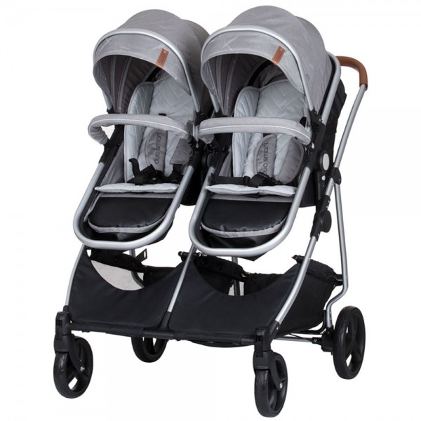 Carucior gemeni Chipolino Duo Smart 2 in 1 anthracite