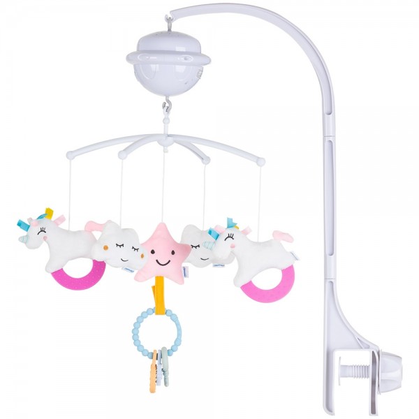 Carusel muzical pentru patut cu proiector Chipolino Unicorn