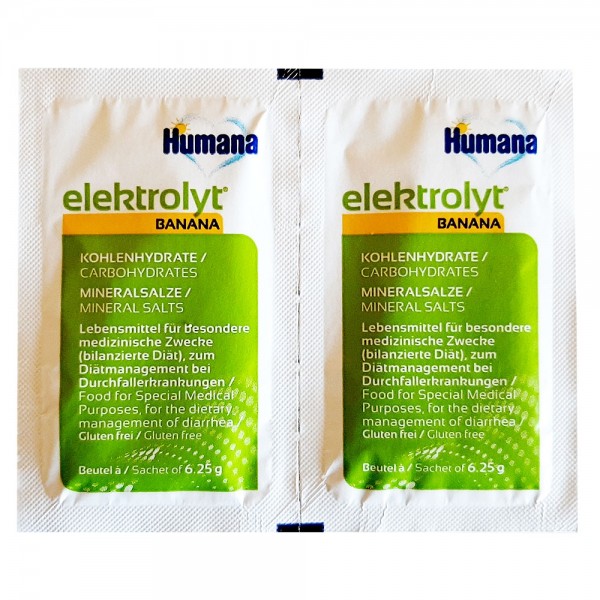 Humana Elektrolyt banane de la 1 an folie cu 2 plicuri * 6,25 g