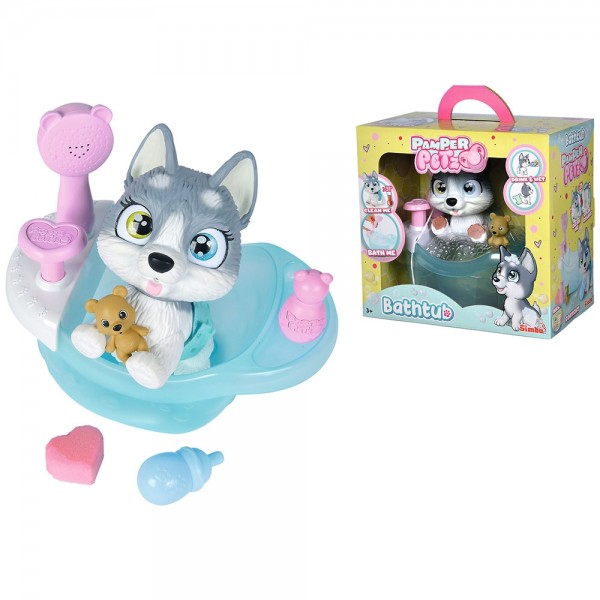 Jucarie Simba Caine Pamper Petz Bathtub cu accesorii