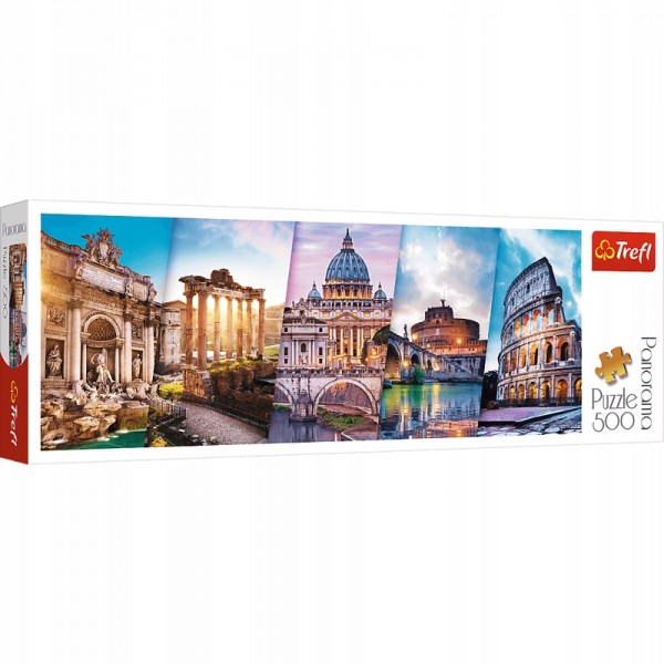 Puzzle Trefl Panorama, Calatorind prin Italia 500 piese