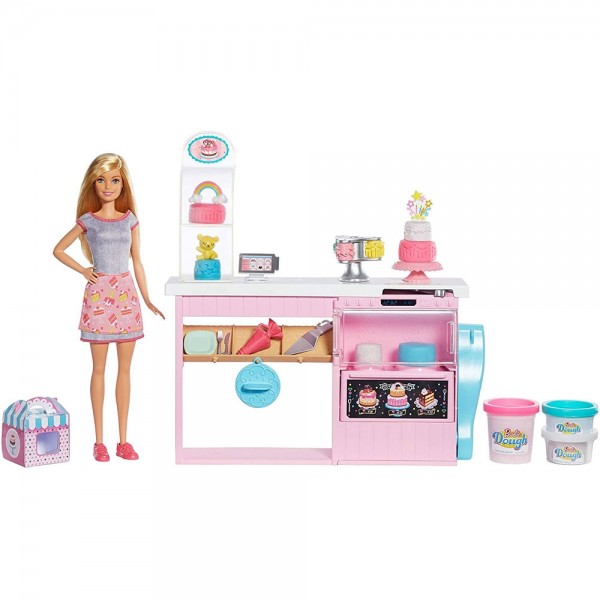 Set Barbie by Mattel I can be Papusa cu cofetarie GFP59