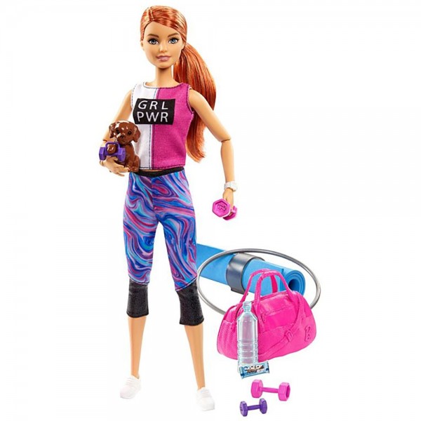 Set Barbie by Mattel Wellness and Fitness papusa cu figurina si accesorii GJG57