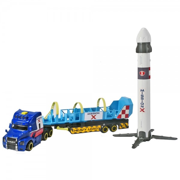 Set Dickie Toys Space Mission Truck Camion cu remorca si nava spatiala