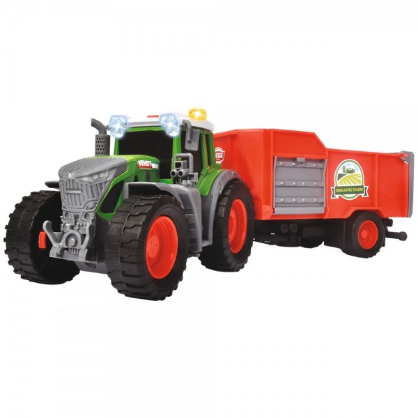 Tractor Dickie Toys Fendt Farm cu remorca