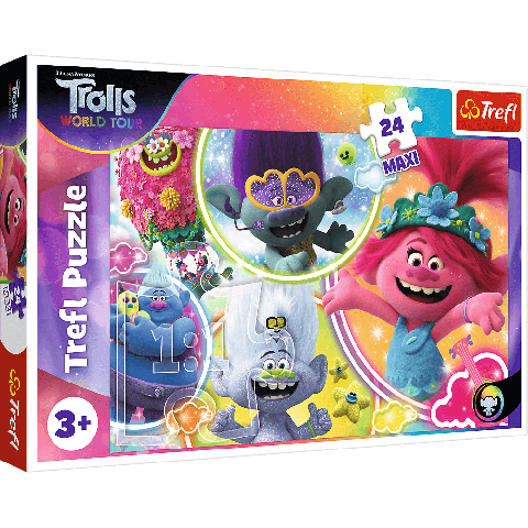 Puzzle Trefl Maxi DreamWorks Trolls, Lumea muzicala a trolilor 24 piese