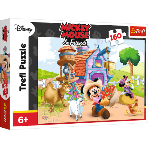 Puzzle Trefl Disney Mickey Mouse, Mickey fermier 160 piese