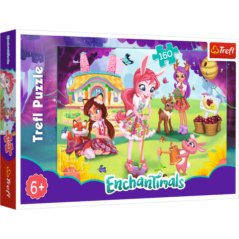 Puzzle Trefl Enchantimals, Bree Danessa si Felicy in gradina 160 piese