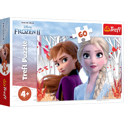 Puzzle Trefl Disney Frozen 2, Lumea fermecata a lui Anna si Elsa 60 piese