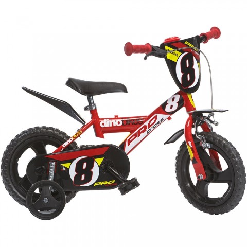 Bicicleta copii Dino Bikes 12" Pro-cross rosu