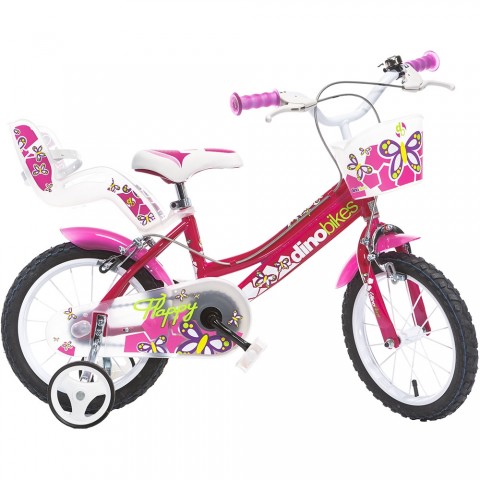 Bicicleta copii Dino Bikes 14" Flappy fuchsia