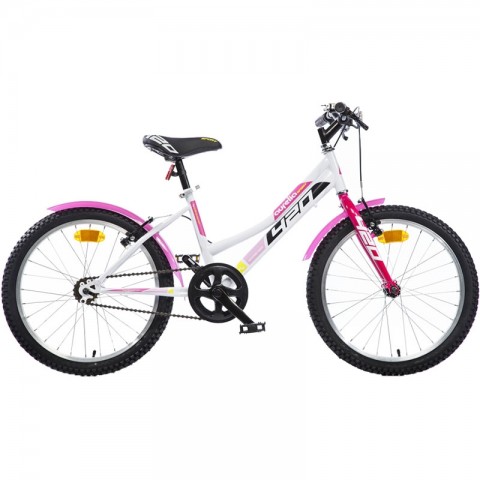 Bicicleta copii Dino Bikes 20" MTB fete Sport alb