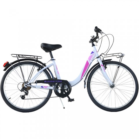 Bicicleta Dino Bikes 26" City Summertime alb