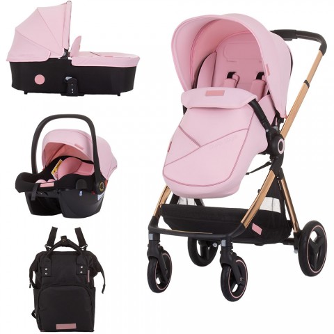 Carucior Chipolino Elite 3 in 1 rose water