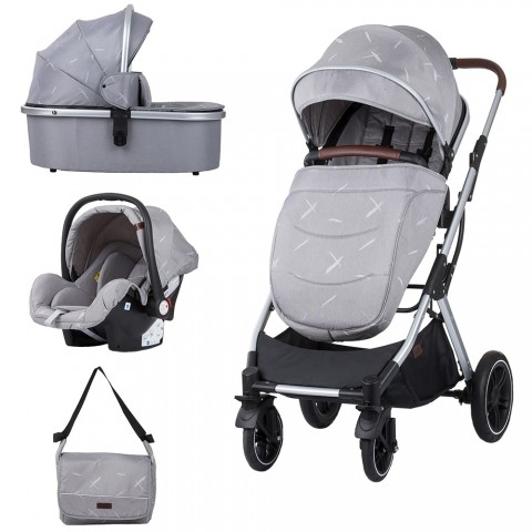 Carucior Chipolino Zara 3 in 1 platinum