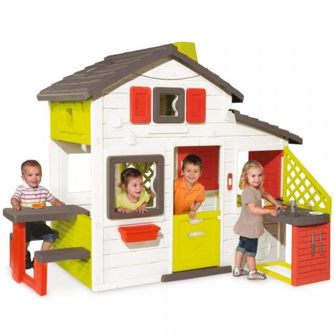 Casuta pentru copii Smoby Friends Playhouse cu bucatarie