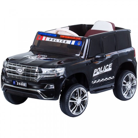 Masinuta electrica Chipolino SUV Police Patrol cu scaun din piele black