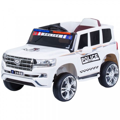 Masinuta electrica Chipolino SUV Police Patrol cu scaun din piele white