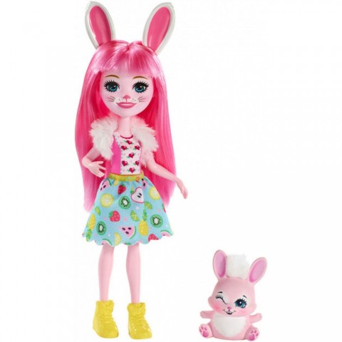 Papusa Enchantimals by Mattel Bree Bunny cu figurina