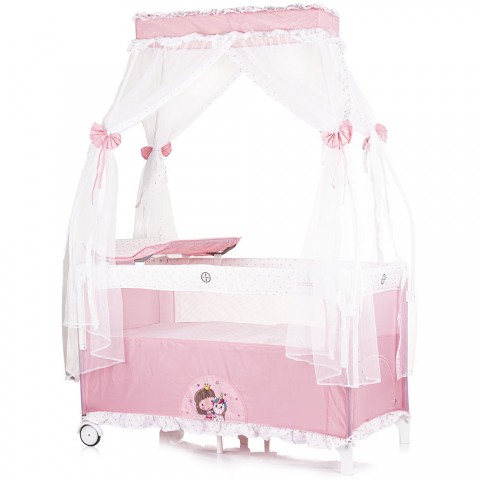 Patut pliabil Chipolino Palace Princess pink