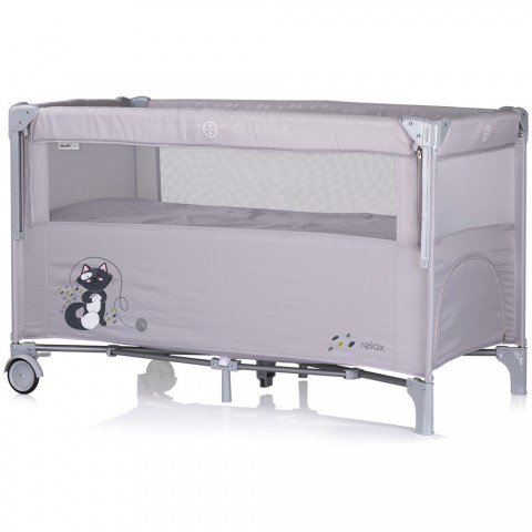 Patut pliabil Chipolino Relax cloud cu laterala culisanta