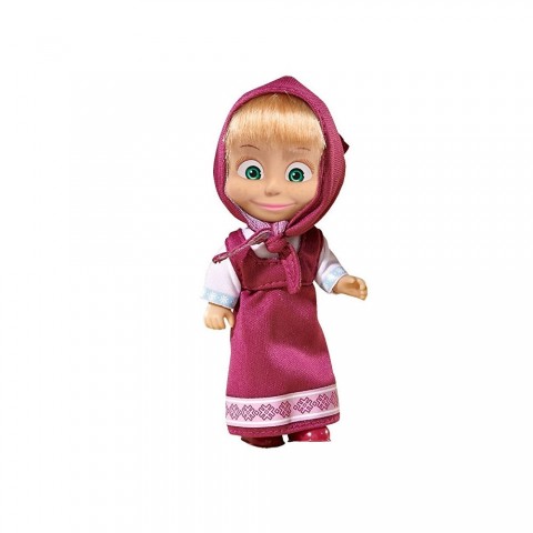 Papusa Simba Masha and the Bear 12 cm Masha in rochie mov