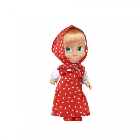 Papusa Simba Masha and the Bear 12 cm Masha in rochie rosu