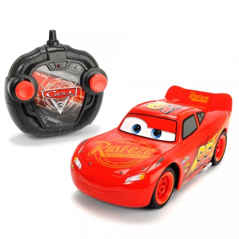 Masina Dickie Toys Cars 3 Turbo Racer Lightning McQueen cu telecomanda