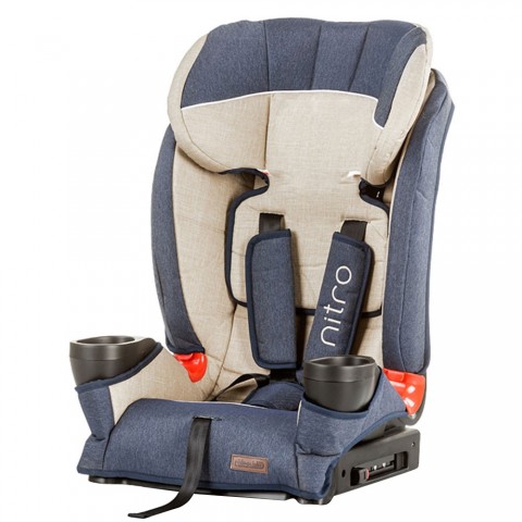 Scaun auto Chipolino Nitro 9-36 kg beige jeans cu sistem Isofix