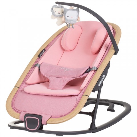 Scaunel balansoar Chipolino Senso pink marshmallow wood
