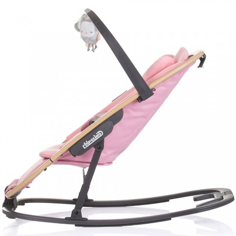 Scaunel balansoar Chipolino Senso pink marshmallow wood