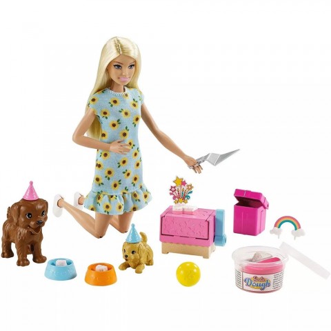 Set Barbie by Mattel Puppy Party cu papusa si accesorii