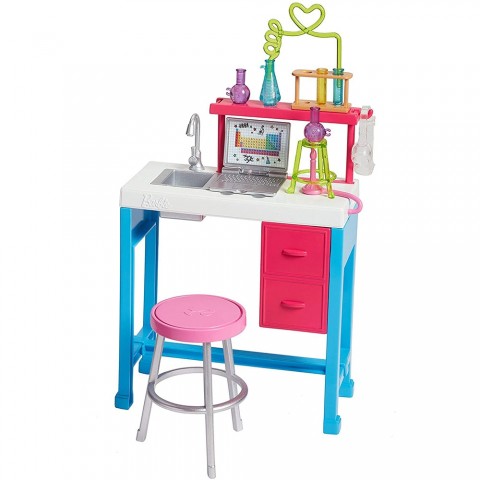 Set Barbie by Mattel I can be Laborator FJB28 cu accesorii