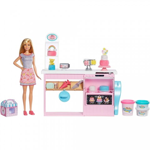 Set Barbie by Mattel I can be Papusa cu cofetarie GFP59