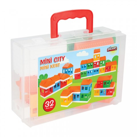 Set constructie Pilsan Mini City 32 piese in cutie