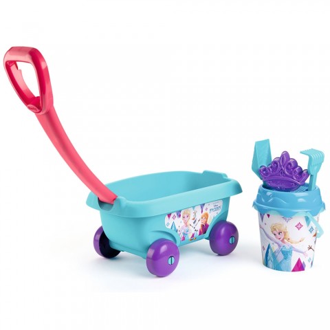 Set jucarii nisip Smoby Carucior Frozen cu accesorii