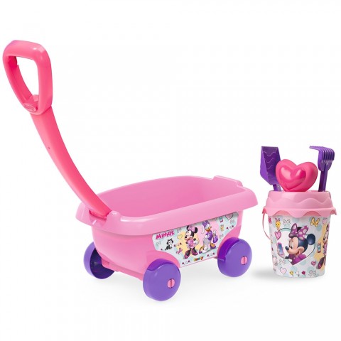 Set jucarii nisip Smoby Carucior Minnie cu accesorii