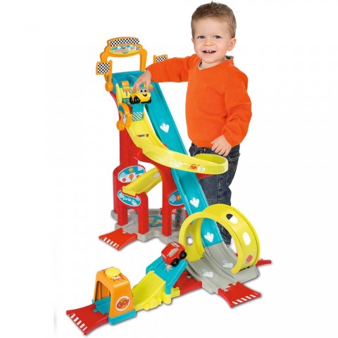 Pista de masini Smoby Vroom Planet cu rampa de lansare